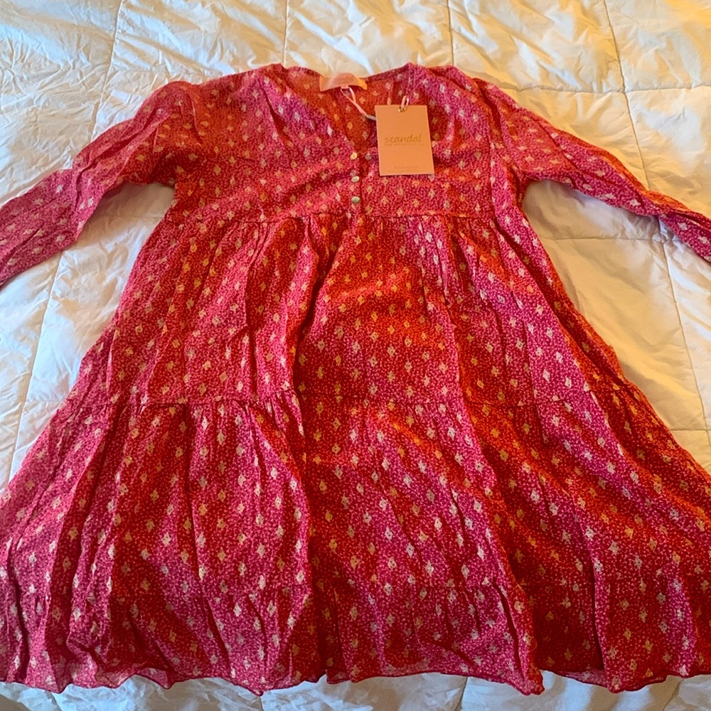 Scandal (from Sundance) long sleeve flowy tiered dress